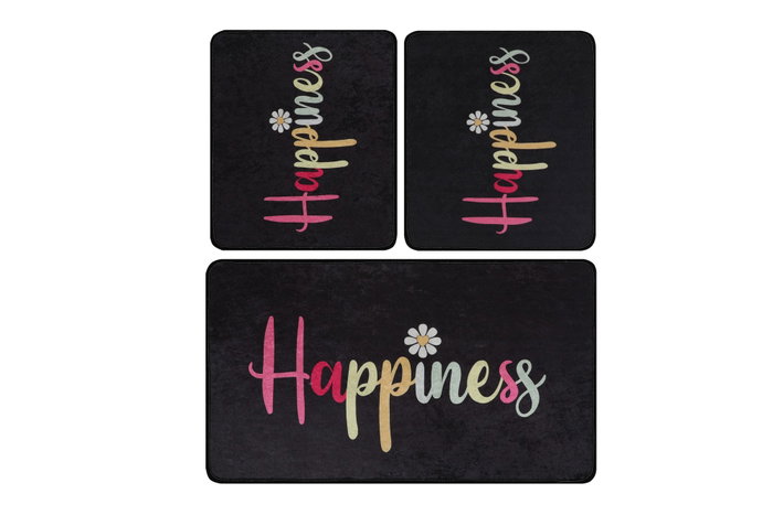 Mijölnir Happiness Djt Juego de alfombrillas de baño Multicolor